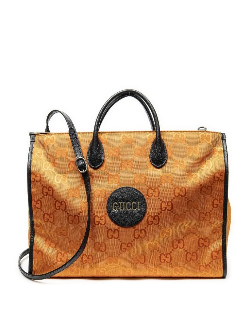 Gucci Off the Grid Orange Black Jumbo GG Canvas Shoulder Bag